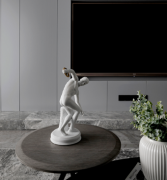 用大理石地台取代传统电视柜，尺寸怎么