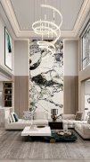 挑高客厅大理石空间，如何设计更惊艳？